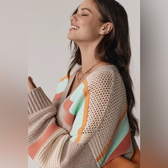 NWT Size M - Anthropologie Beach Daze Cotton Oversized Sweater (NWT US$ 138) - Picture 5 of 16